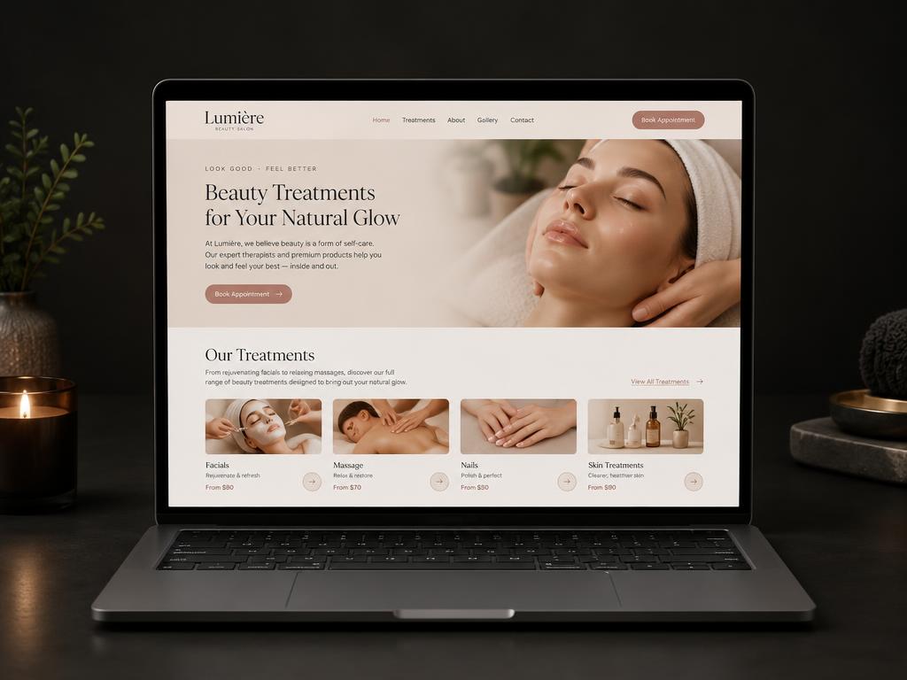 Beauty salon website